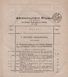 Amts-Blatt der Königlichen Regierung zu Danzig. Jahrgang 1849 (Chronologisches Register)
