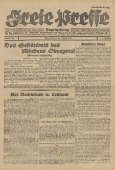 Freie Presse, Nr. 178 Mittwoch 1. August 1928 4. Jahrgang