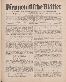 Mennonitische Blätter, September 1931, nr 9, Jahrgang 78.