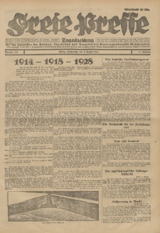 Freie Presse, Nr. 179 Donnerstag 2. August 1928 4. Jahrgang
