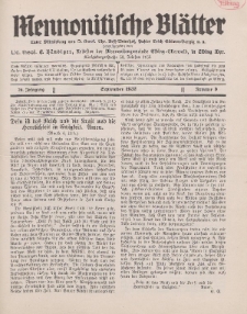 Mennonitische Blätter, September 1932, nr 9, Jahrgang 79.