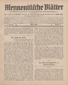Mennonitische Blätter, März 1929, nr 3, Jahrgang 76.