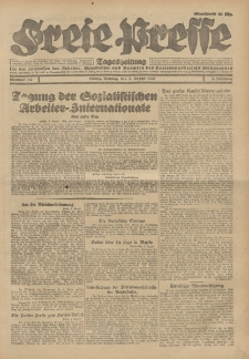 Freie Presse, Nr. 182 Montag 6. August 1928 4. Jahrgang