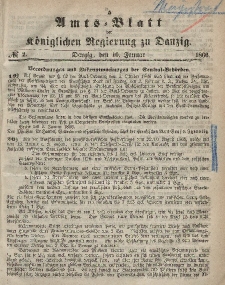 Amts-Blatt der Königlichen Regierung zu Danzig, 10. Januar 1866, Nr. 2