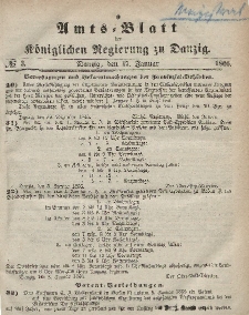 Amts-Blatt der Königlichen Regierung zu Danzig, 17. Januar 1866, Nr. 3