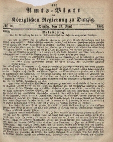 Amts-Blatt der Königlichen Regierung zu Danzig, 27. Juni 1866, Nr. 26