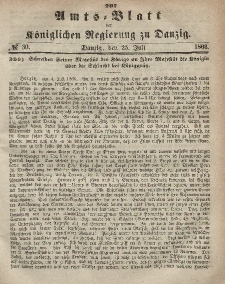 Amts-Blatt der Königlichen Regierung zu Danzig, 25. Juli 1866, Nr. 30