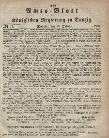 Amts-Blatt der Königlichen Regierung zu Danzig, 10. Oktober 1866, Nr. 41