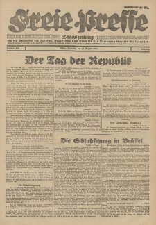 Freie Presse, Nr. 189 Dienstag 14. August 1928 4. Jahrgang