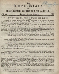 Amts-Blatt der Königlichen Regierung zu Danzig, 31. Oktober 1866, Nr. 44