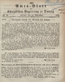 Amts-Blatt der Königlichen Regierung zu Danzig, 14. November 1866, Nr. 46