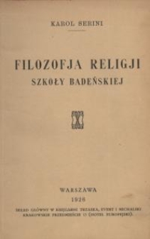 Filozofja religji szkoły badeńskiej