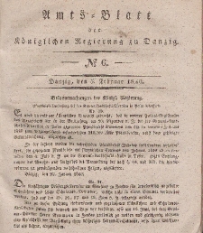 Amts-Blatt der Königlichen Regierung zu Danzig, 5. Februar 1840, Nr. 6