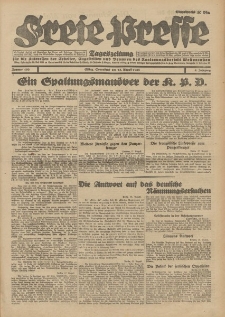 Freie Presse, Nr. 193 Sonnabend 18. August 1928 4. Jahrgang