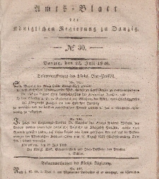 Amts-Blatt der Königlichen Regierung zu Danzig, 22. Juli 1840, Nr. 30