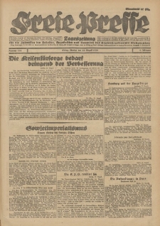 Freie Presse, Nr. 194 Montag 20. August 1928 4. Jahrgang