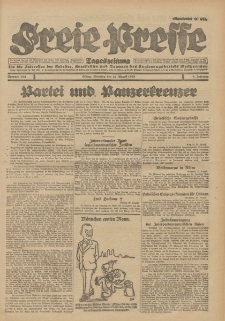 Freie Presse, Nr. 195 Dienstag 21. August 1928 4. Jahrgang