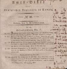 Amts-Blatt der Königlichen Regierung zu Danzig, 11. November 1840, Nr. 46