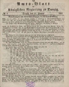 Amts-Blatt der Königlichen Regierung zu Danzig, 27. Januar 1864, Nr. 4