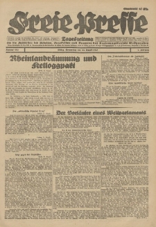 Freie Presse, Nr. 197 Donnerstag 23. August 1928 4. Jahrgang