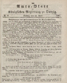Amts-Blatt der Königlichen Regierung zu Danzig, 13. Aprlil 1864, Nr. 15