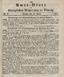 Amts-Blatt der Königlichen Regierung zu Danzig, 20. Aprlil 1864, Nr. 16