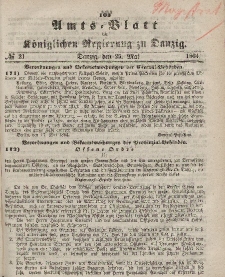 Amts-Blatt der Königlichen Regierung zu Danzig, 25. Mai 1864, Nr. 21