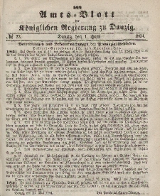 Amts-Blatt der Königlichen Regierung zu Danzig, 1. Juni 1864, Nr. 22