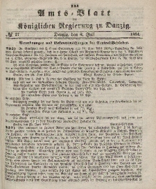 Amts-Blatt der Königlichen Regierung zu Danzig, 6. Juli 1864, Nr. 27