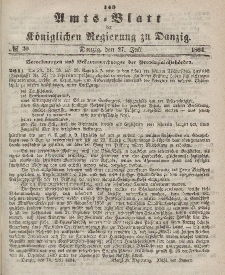 Amts-Blatt der Königlichen Regierung zu Danzig, 27. Juli 1864, Nr. 30