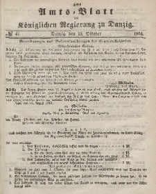 Amts-Blatt der Königlichen Regierung zu Danzig, 12. Oktober 1864, Nr. 41
