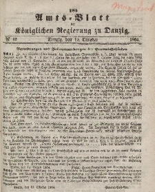 Amts-Blatt der Königlichen Regierung zu Danzig, 19. Oktober 1864, Nr. 42
