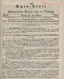Amts-Blatt der Königlichen Regierung zu Danzig, 26. Oktober 1864, Nr. 43