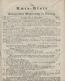 Amts-Blatt der Königlichen Regierung zu Danzig, 9. November 1864, Nr. 45