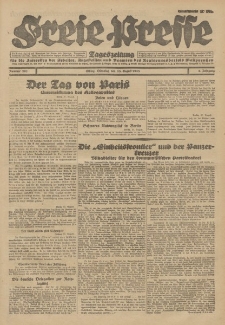 Freie Presse, Nr. 201 Dienstag 28. August 1928 4. Jahrgang