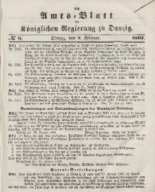 Amts-Blatt der Königlichen Regierung zu Danzig, 6. Februar 1861, Nr. 6