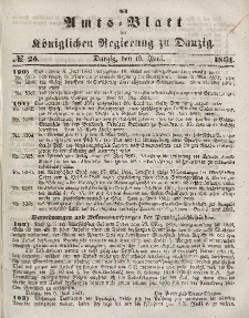 Amts-Blatt der Königlichen Regierung zu Danzig, 19. Juni 1861, Nr. 25