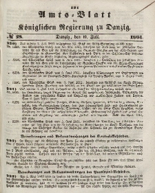 Amts-Blatt der Königlichen Regierung zu Danzig, 10. Juli 1861, Nr. 28