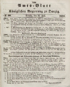 Amts-Blatt der Königlichen Regierung zu Danzig, 24. Juli 1861, Nr. 30