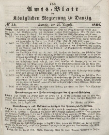 Amts-Blatt der Königlichen Regierung zu Danzig, 21. August 1861, Nr. 34