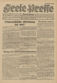 Freie Presse, Nr. 205 Sonnabend 1. September 1928 4. Jahrgang