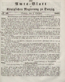 Amts-Blatt der Königlichen Regierung zu Danzig, 2. Oktober 1861, Nr. 40