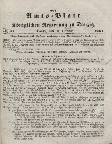 Amts-Blatt der Königlichen Regierung zu Danzig, 30. Oktober 1861, Nr. 44