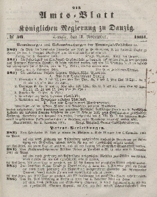 Amts-Blatt der Königlichen Regierung zu Danzig, 13. November 1861, Nr. 46