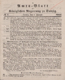 Amts-Blatt der Königlichen Regierung zu Danzig, 1. Januar 1862, Nr. 1