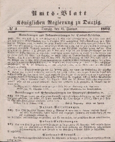 Amts-Blatt der Königlichen Regierung zu Danzig, 15. Januar 1862, Nr. 3