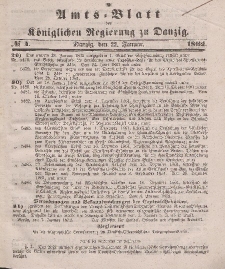 Amts-Blatt der Königlichen Regierung zu Danzig, 22. Januar 1862, Nr. 4