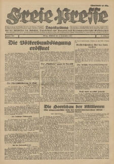 Freie Presse, Nr. 207 Dienstag 4. September 1928 4. Jahrgang