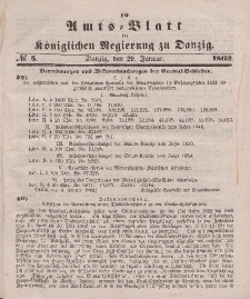 Amts-Blatt der Königlichen Regierung zu Danzig, 29. Januar 1862, Nr. 5