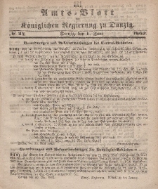 Amts-Blatt der Königlichen Regierung zu Danzig, 11. Juni 1862, Nr. 24